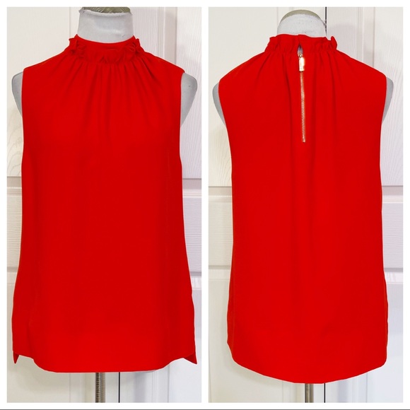 Ted Baker AUDRYE Ruffle neck sleeveless top - Picture 2 of 6